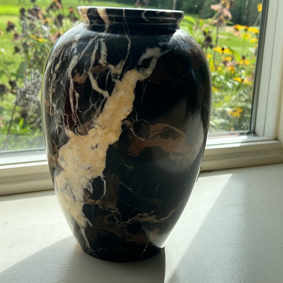 Vintage RARE English Blue John Granite Stone Vase & Box Set - Picture 12 of 16